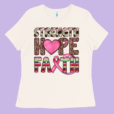 Strength Hope Faith Ladies Tee Designed By Jahusdesignshop