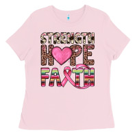 Bubblegum Pink strength hope faith Ladies Tee - JahusDesignShop