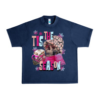 Navy tis the season winter skull Urban Heavy Tee - NancyCooperArtShop