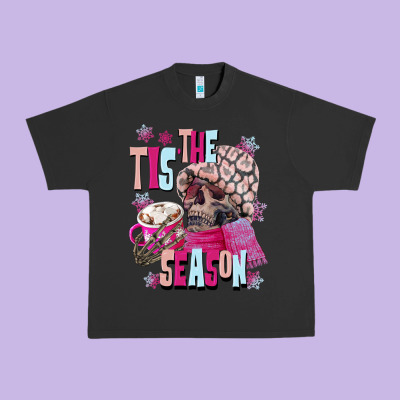 Tis The Season Winter Skull Urban Heavy Tee Designed By Nancycooperartshop