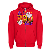 Red Fabboolous Zipper Hoodie - texasbilliewilder