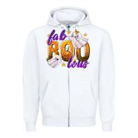 White Fabboolous Zipper Hoodie - texasbilliewilder