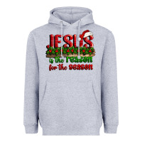 Heather Grey jesus is the reason for the season Heavyweight Hoodie - CowGirlArtShop