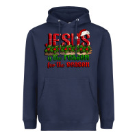 Navy jesus is the reason for the season Heavyweight Hoodie - CowGirlArtShop