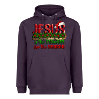 Plum jesus is the reason for the season Heavyweight Hoodie - CowGirlArtShop
