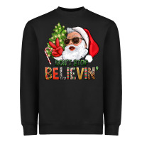 Black Don't Stop Believing Santa Heavyweight Sweatshirt - BundleAndBundleShop