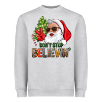 Don't Stop Believing Santa Heavyweight Sweatshirt | Teevron
