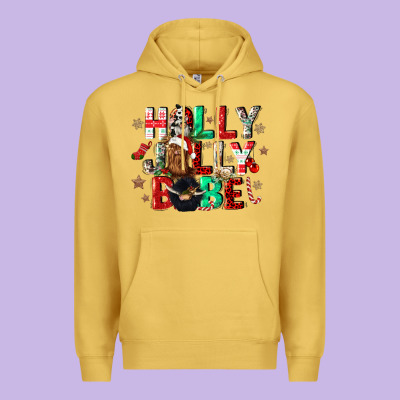 Holly Jolly Babe Premium Hoodie Designed By Cowgirlartshop