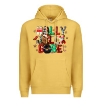 Antique Gold holly jolly babe Premium Hoodie - CowGirlArtShop