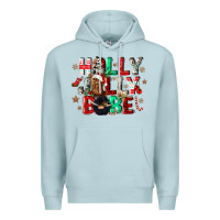 Blue Mist holly jolly babe Premium Hoodie - CowGirlArtShop