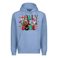 Colony Blue holly jolly babe Premium Hoodie - CowGirlArtShop
