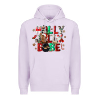 Lilac holly jolly babe Premium Hoodie - CowGirlArtShop