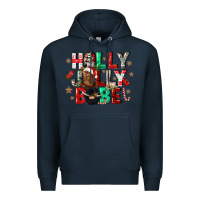 Navy holly jolly babe Premium Hoodie - CowGirlArtShop