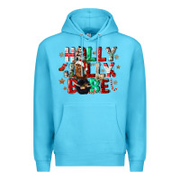 Ocean Blue holly jolly babe Premium Hoodie - CowGirlArtShop