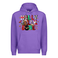 Purple holly jolly babe Premium Hoodie - CowGirlArtShop