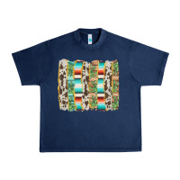 Navy western brushstroke Urban Heavy Tee - AdoDesignShop