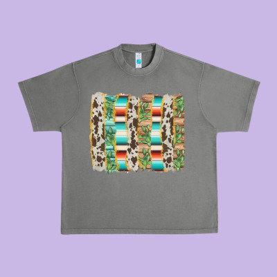 Western Brushstroke Urban Heavy Tee Designed By Adodesignshop