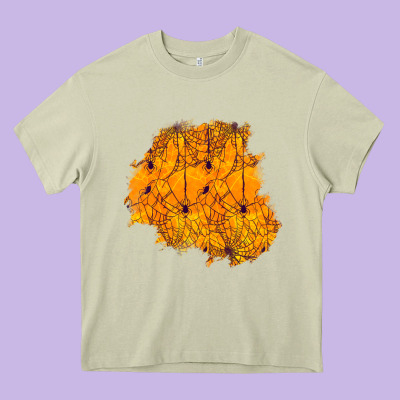 Halloween Patch Heavy Core Tee Designed By Bundleandbundleshop