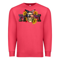 Cardinal american mom skull Premium Sweatshirt - CowGirlArtShop