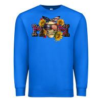 True Royal american mom skull Premium Sweatshirt - CowGirlArtShop