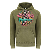 Vintage Olive hot mess express Vintage Hoodie - MaliasSmallBusiness