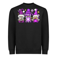 Black Purple Winter Gnomies Heavyweight Sweatshirt - BundleAndBundleShop