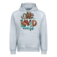 Heather Grey One Loved Nurse Urban Hoodie - FaDigitalArtStudio