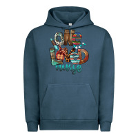 Pigment Midnight Navy One Loved Nurse Urban Hoodie - FaDigitalArtStudio