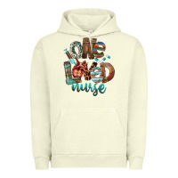 Pigment Pistachio One Loved Nurse Urban Hoodie - FaDigitalArtStudio