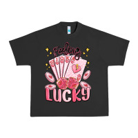 Pigment Black feeling lucky Urban Heavy Tee - MaliasSmallBusiness