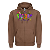 Chestnut Halloween Spooky Mama Zipper Hoodie - texasbilliewilder
