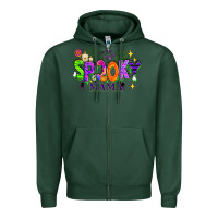 Sports Green Halloween Spooky Mama Zipper Hoodie - texasbilliewilder
