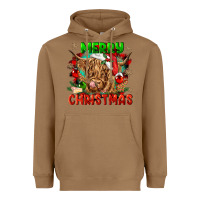 Toasted Coconut merry christmas cow Heavyweight Hoodie - CowGirlArtShop