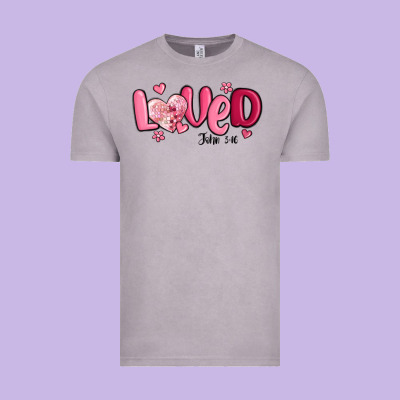 Valentine's Day Loved John 3 16 Vintage Tee Designed By Maliassmallbusiness