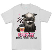 Dove Grey coffee because murder is wrong grumpy cat Premium Tee - JahusDesignShop