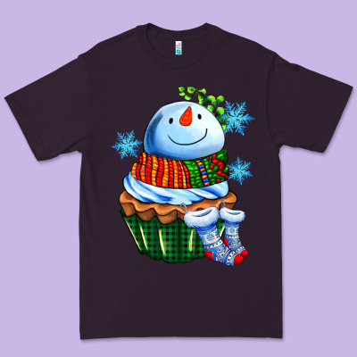 Snowman Cupcake Premium Tee Designed By Adodesignshop