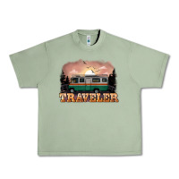 Oil Green traveler Urban Heavy Tee - NancyCooperArtShop