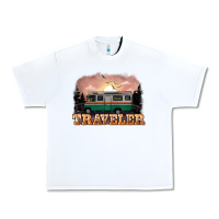 White traveler Urban Heavy Tee - NancyCooperArtShop