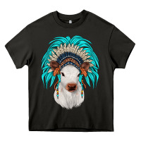 Asphalt calf indian headdress Heavy Core Tee - JahusDesignShop