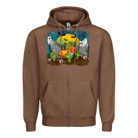 Chestnut Cemetery with Ghost Cats Zipper Hoodie - texasbilliewilder