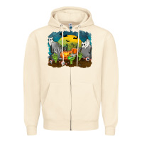 Sandshell Cemetery with Ghost Cats Zipper Hoodie - texasbilliewilder