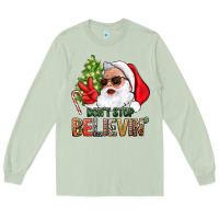 Matcha Don't Stop Believing Santa Long Sleeve Tee - BundleAndBundleShop