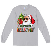 Moon Dust Don't Stop Believing Santa Long Sleeve Tee - BundleAndBundleShop