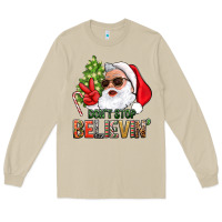 Mushroom Don't Stop Believing Santa Long Sleeve Tee - BundleAndBundleShop
