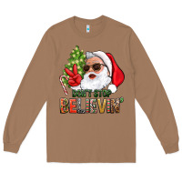 Toasted Coconut Don't Stop Believing Santa Long Sleeve Tee - BundleAndBundleShop