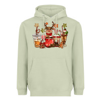 Matcha christmas reindeer coffee Heavyweight Hoodie - CowGirlArtShop