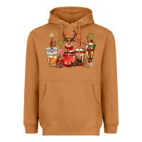 Meerkat christmas reindeer coffee Heavyweight Hoodie - CowGirlArtShop
