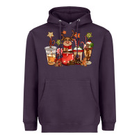 Plum christmas reindeer coffee Heavyweight Hoodie - CowGirlArtShop