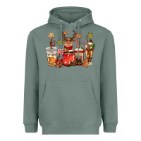 Sage christmas reindeer coffee Heavyweight Hoodie - CowGirlArtShop