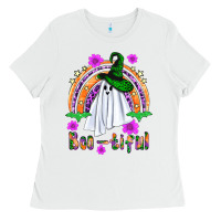 White boo tiful ghost Ladies Tee - BundleAndBundleShop